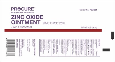 Zinc Oxide 1oz tube - Procure.jpg Principal Display and Drug Fact Panel - Zinc Oxide 1oz tube Procure
